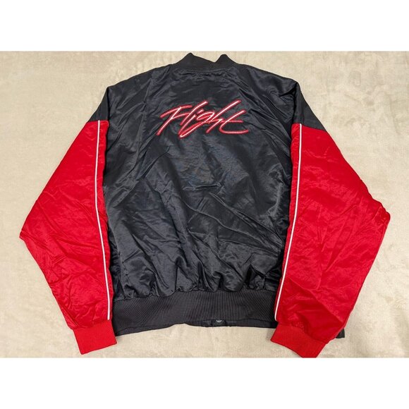 Nike Jordan Flight Renegade Flight Black Bomber Jacket Women's Size L Oversize - Picture 11 of 14